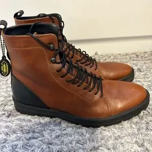 Radix Lab Hood Wurkshu Brown Leather Mens Combat Boots, Size US 10 Radix Lab Hood Wurkshu Brown Leather Mens Combat Boots, Size  main image 3